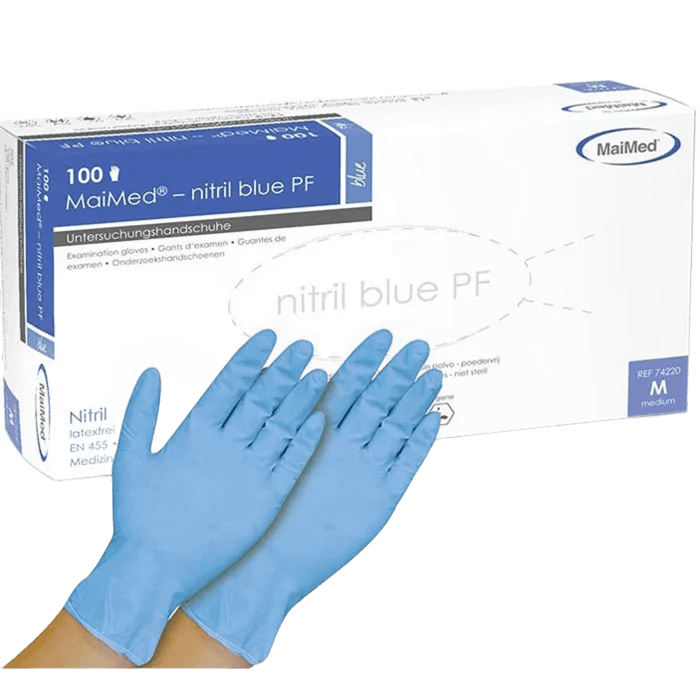 MaiMed® Einmalhandschuhe, Nitril, blau, L